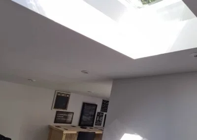 Interior space beneath a large rooflight